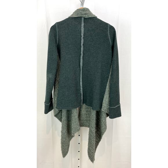 SATURDAY SUNDAY Sz S Anthropologie Cascado Draped Open Cardigan Sweater Green - Picture 2 of 6